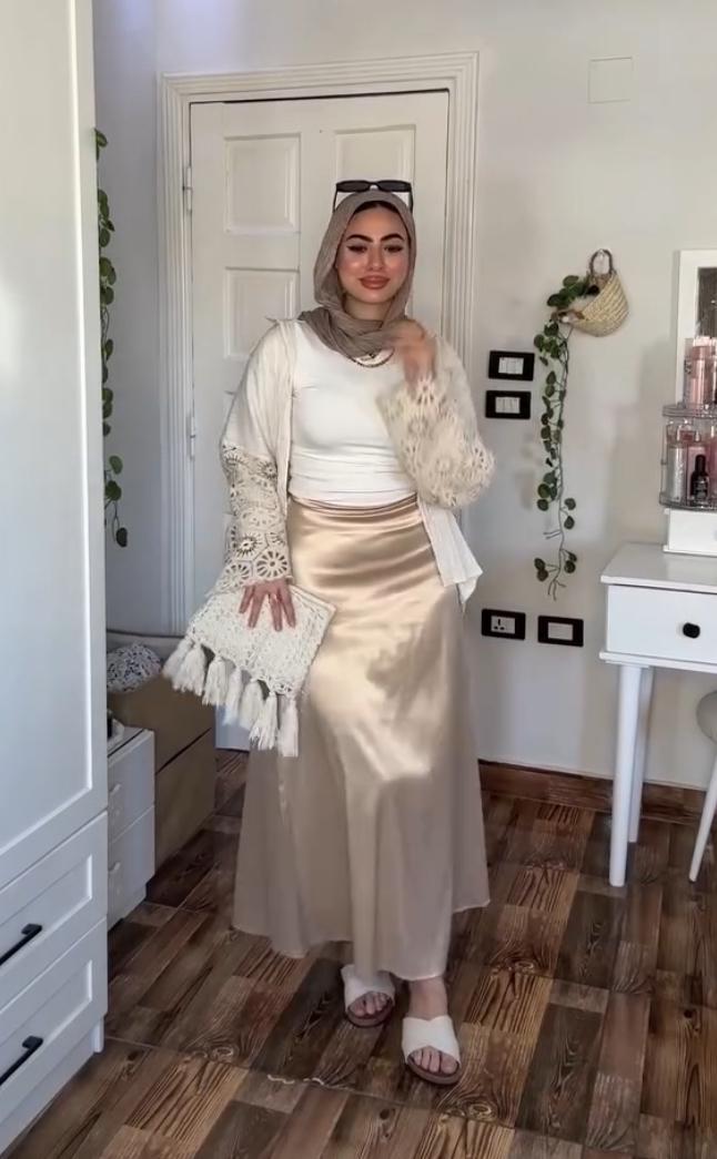 Elegant Satin Maxi Skirt - Modest Formal Wear